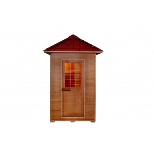 SunRay Eagle 2-Person Outdoor Traditional Sauna - Harvia heater