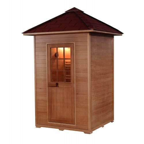 SunRay Eagle 2-Person Outdoor Traditional Sauna - Harvia heater
