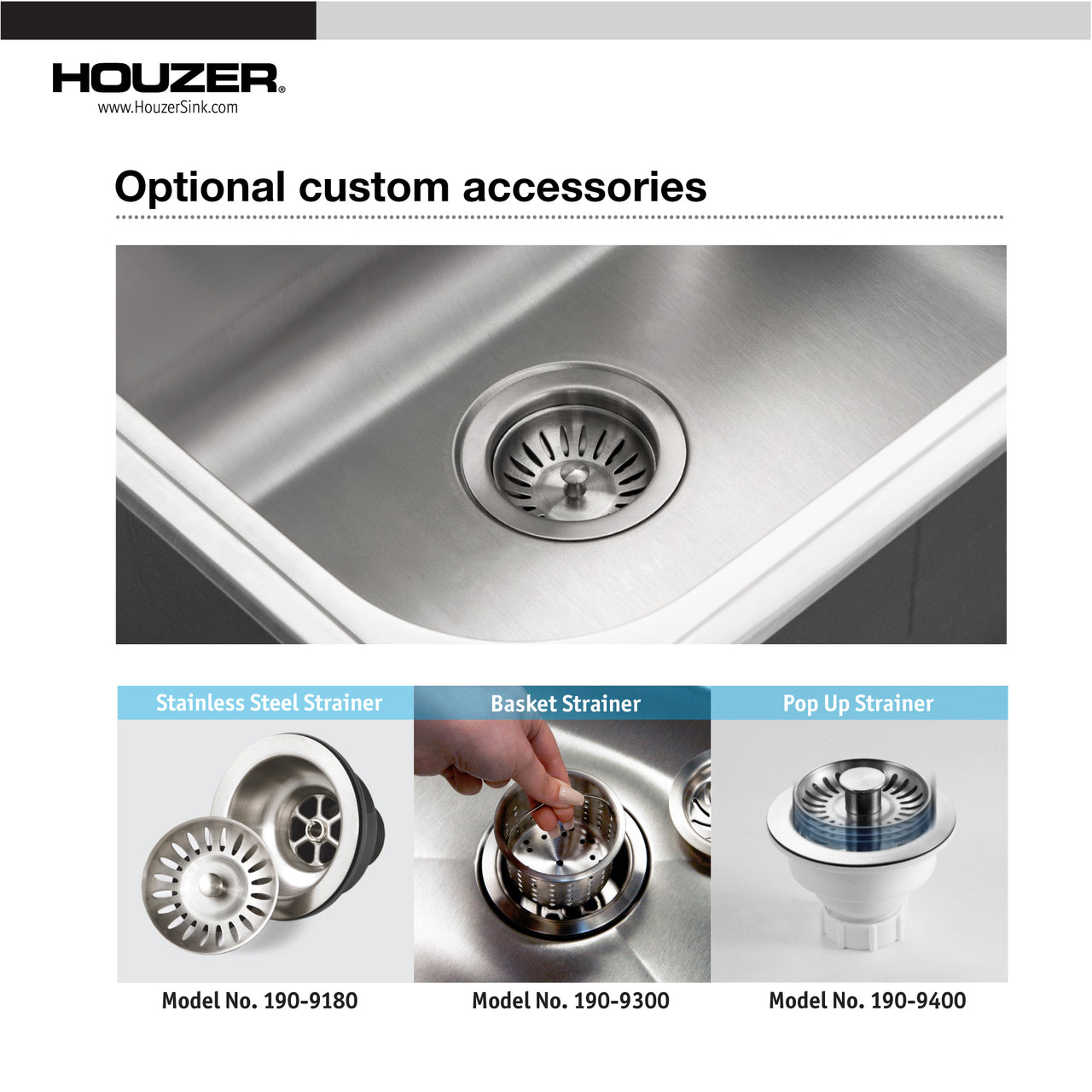 Houzer Laundry 25 inch Stainless Steel Drop-in Topmount 1-hole Single Bowl Sink, 12 inch Deep Laundry Sink