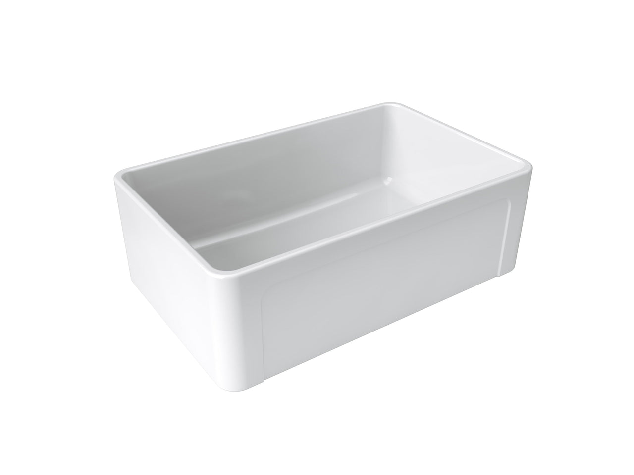 LaToscana 30" Single Bowl Reversible Farmhouse Fireclay Kitchen Sink in White