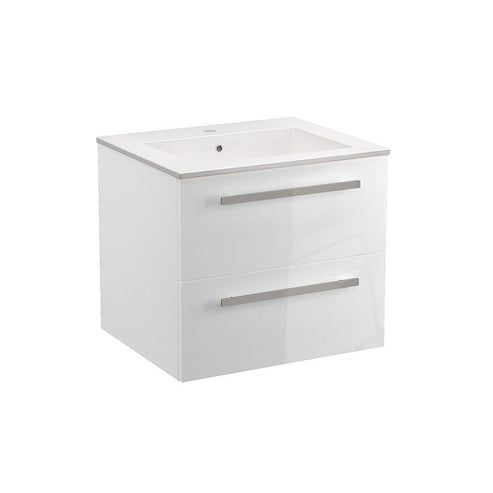 LaToscana 24" Ameno Series Center Sink Modern Bathroom Wall-Mounted Vanity