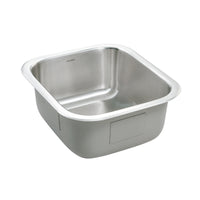 Thumbnail for Houzer Club 17 inch Stainless Steel Square Undermount Single Bowl 8
