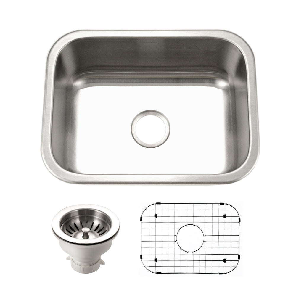 Houzer Medallion 23 inch Stainless Steel Undermount 9 inch Deep Single Bowl Kitchen Sink, Nested 20-Pack