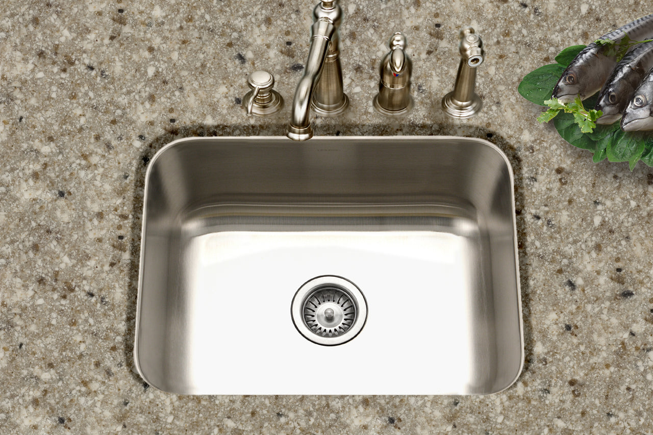 Houzer Medallion 23 inch Stainless Steel Undermount 9 inch Deep Single Bowl Kitchen Sink, Nested 20-Pack