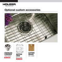 Thumbnail for Houzer Nouvelle 31 inch Stainless Steel Undermount 50/50 Double Bowl Kitchen Sink, Nested 20-Pack