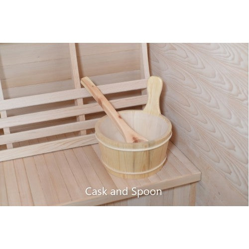 SunRay Eagle 2-Person Outdoor Traditional Sauna - Harvia heater