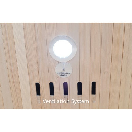 SunRay Eagle 2-Person Outdoor Traditional Sauna - Harvia heater