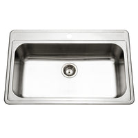 Thumbnail for Houzer Premier 33 inch Stainless Steel Drop-in Topmount Single Bowl Kitchen Sink, Nested 20-Pack