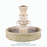 Thumbnail for Rialto Malibu Pond Fountain with Concrete Spout in Limestone Finish