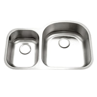 Thumbnail for Houzer Eston Stainless Steel Undermount Double Small Bowl Offset Kitchen Sink, Nested 20-Pack