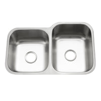 Thumbnail for Houzer Eston Stainless Steel Undermount Double Small Bowl Offset Kitchen Sink, Nested 20-Pack