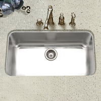 Thumbnail for Houzer Eston Stainless Steel Undermount Single Bowl Kitchen Sink