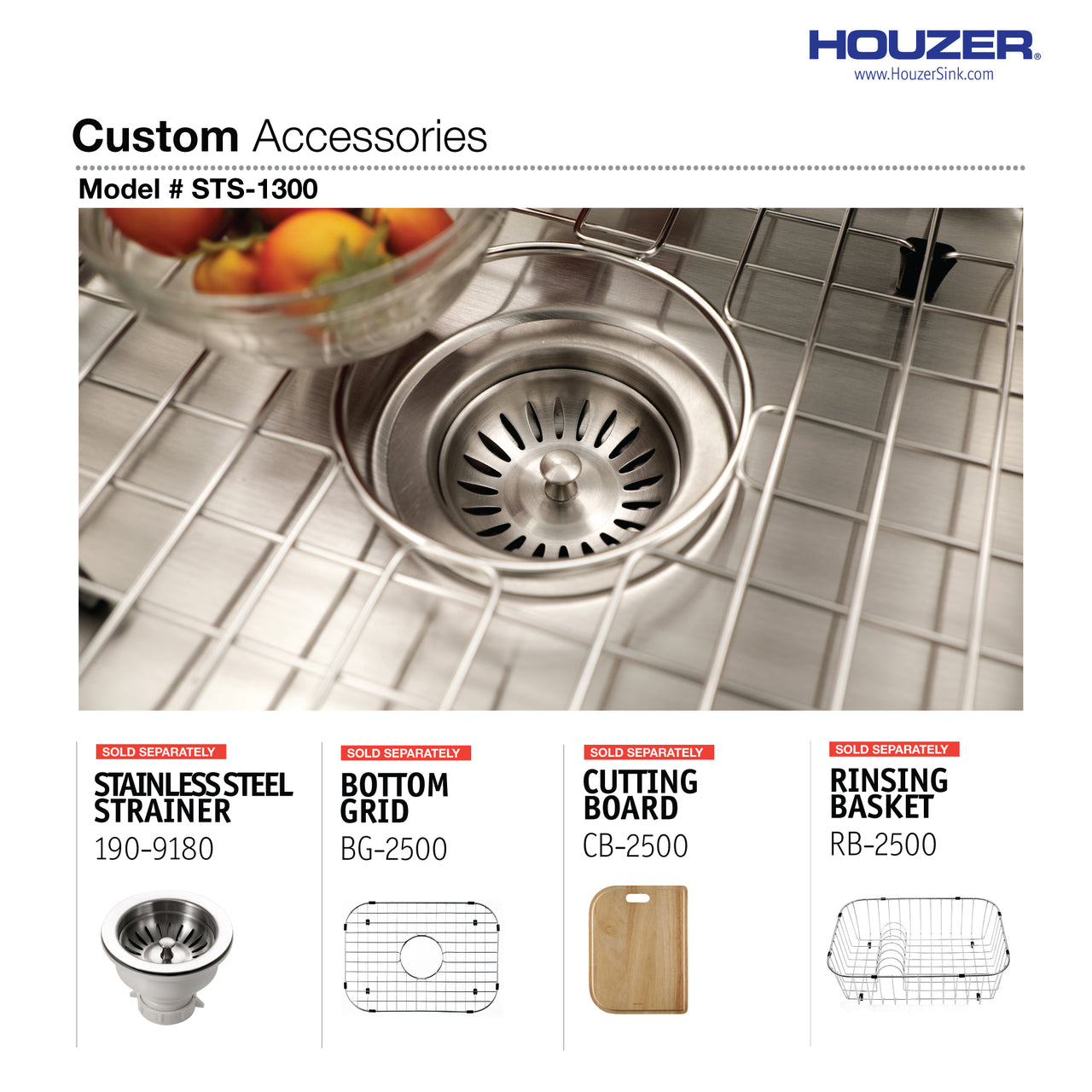 Houzer Eston Stainless Steel Undermount Single Bowl Kitchen Sink