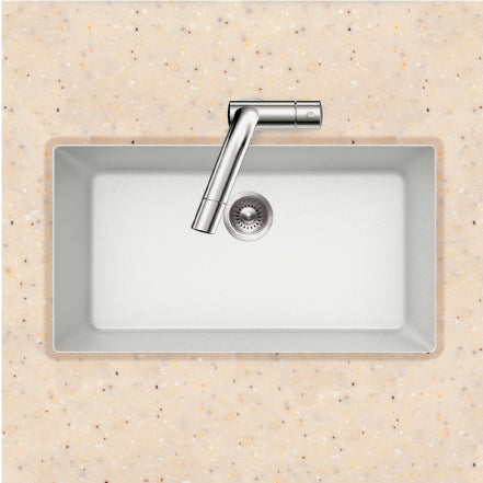 Houzer Quartztone 33 inch Granite Composite Undermount Single Bowl Kitchen Sink