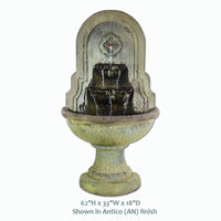 Thumbnail for Giannini Vienne Wall Fountain – Timeless Elegance with Cascading Tranquility