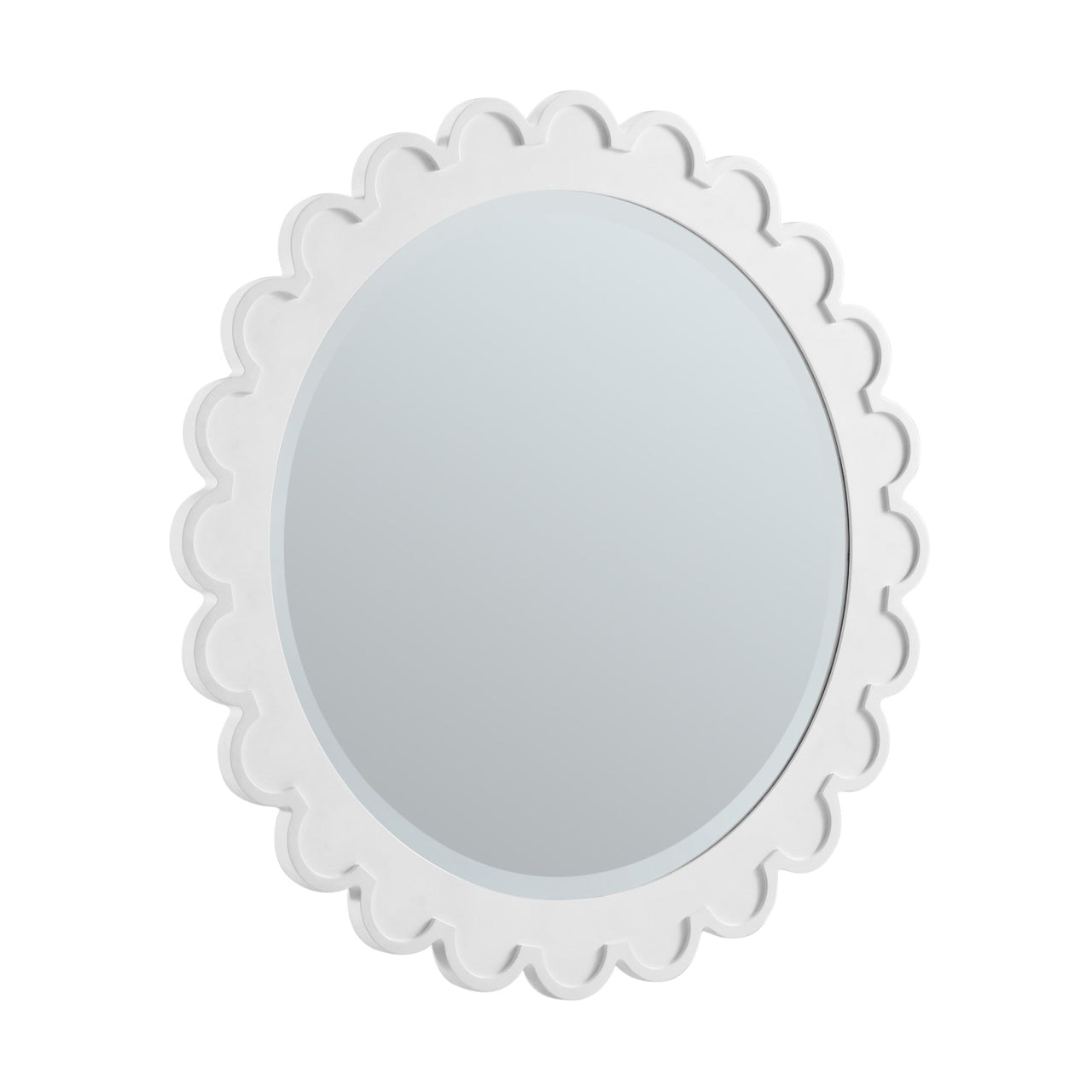 James Martin Adelese Scalloped Round 28" Mirror - Luxe Bathroom Vanities