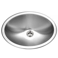 Thumbnail for Houzer Opus 18 inch Stainless Steel Undermount Oval Bowl Bathroom Sink with Overflow Drain Assembly