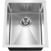 Thumbnail for Houzer Savoir Stainless Steel Undermount Bowl Bar/Prep Kitchen Sink with Strainer & Grid
