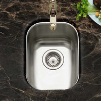 Thumbnail for Houzer Club 14 inch Stainless Steel Undermount Medium Bar and Prep Sink