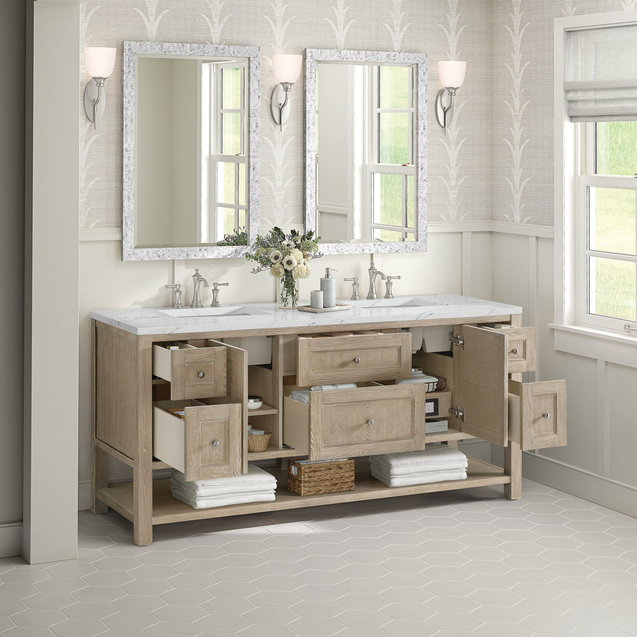 James Martin 72" Breckenridge Double Vanity - Luxe Bathroom Vanities
