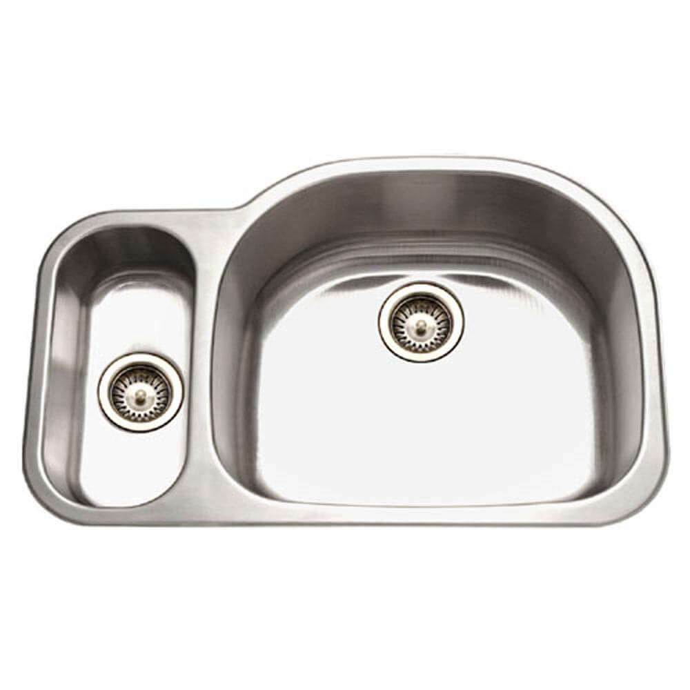 Houzer Medallion 32" Stainless Steel Undermount Double Small Bowl Kitchen Sink, Nested 20-Pack