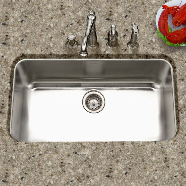 Houzer Medallion 31 inch Stainless Steel Undermount Single Bowl Kitchen Sink, Nested 20-Pack