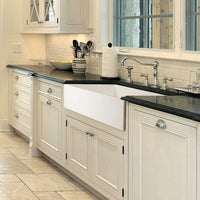Thumbnail for Houzer Platus White Fireclay Apron Front Farmhouse Single Bowl Kitchen Sink