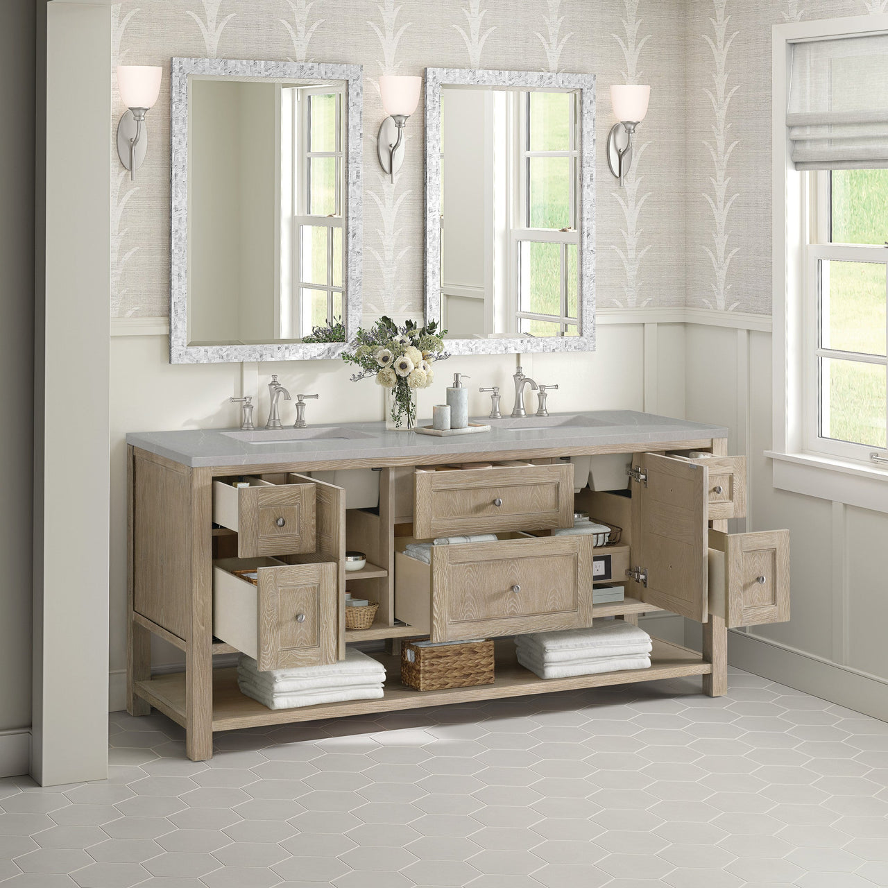 James Martin 72" Breckenridge Double Vanity - Luxe Bathroom Vanities