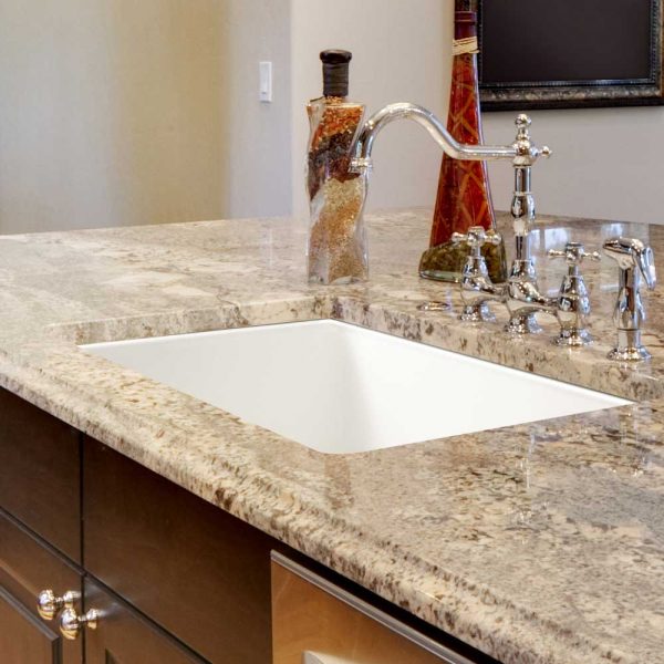 Houzer Platus White Fireclay Undermount Single Bowl Kitchen Sink