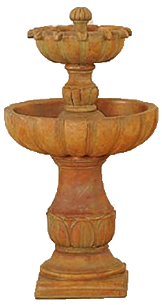 Urbino Tall Two Tier Cast Stone Outdoor Garden Fountain Fountain Tuscan 