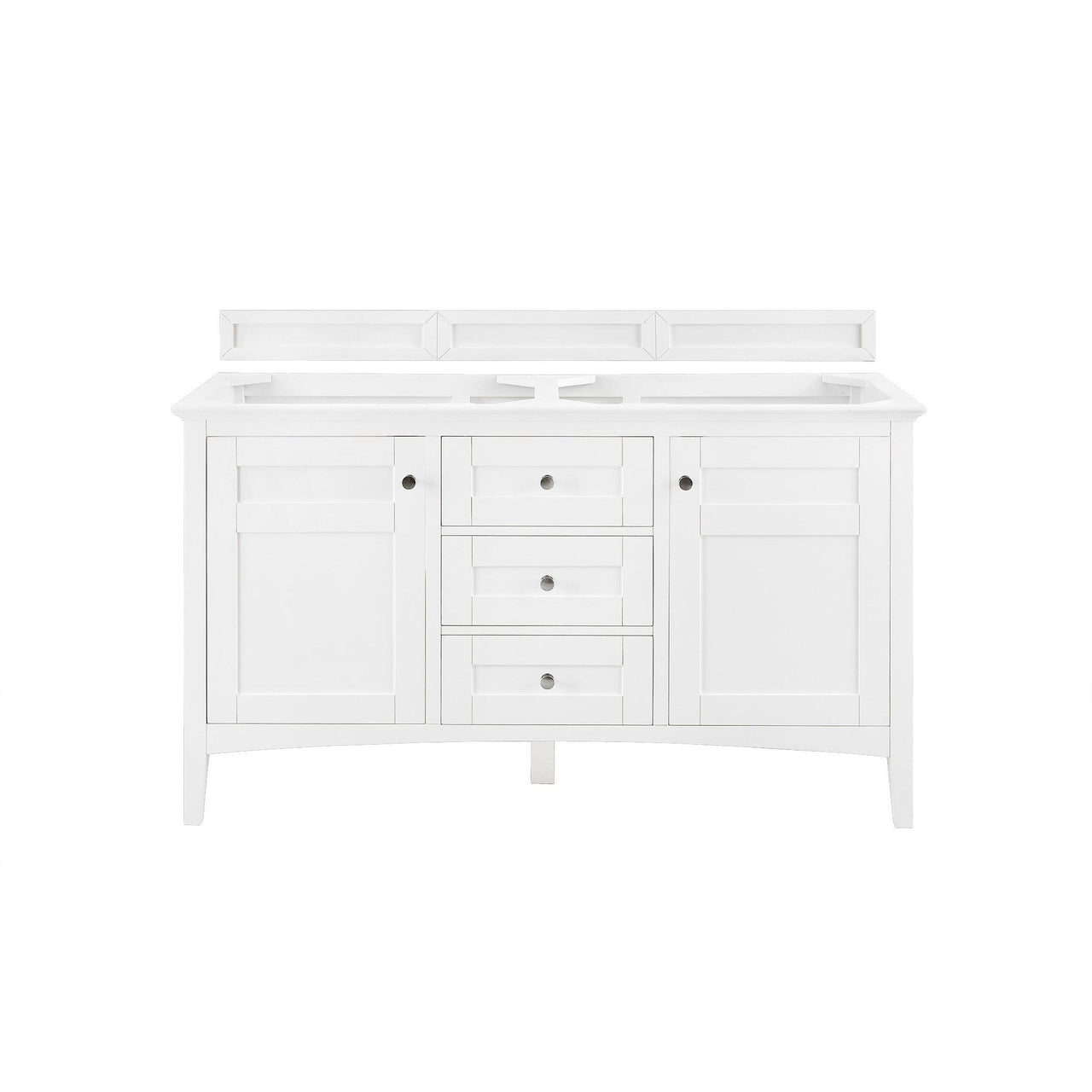 James Martin Palisades 60" Double Vanity Vanity James Martin Bright White Cabinet Only 