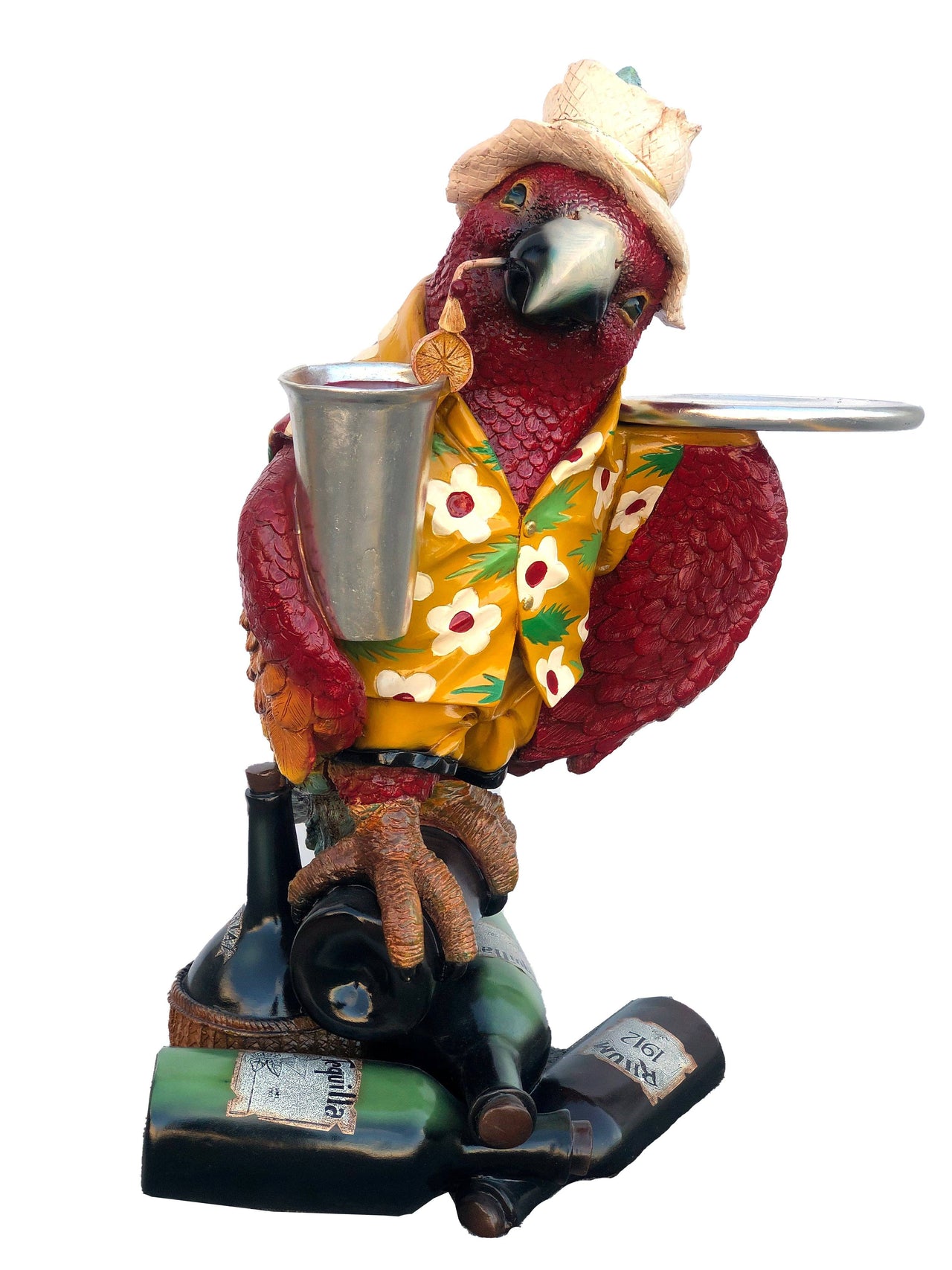 AFD Parrot Butler with Tray 36" Décor AFD Multi-Colored 