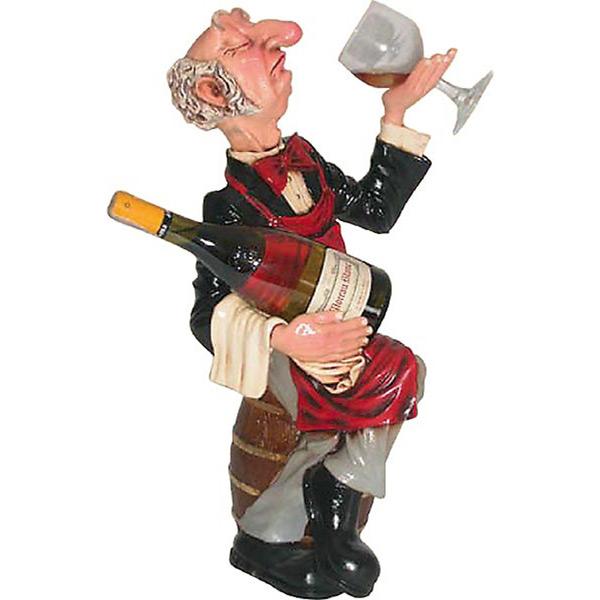 AFD Sitting Connoisseur on Barrel Statuary AFD Multi-Colored 