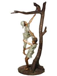 Thumbnail for AFD Two Kids with Cat on Tree Décor AFD Multi-Colored 