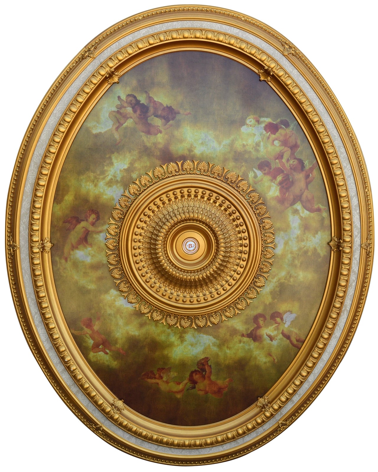 AFD Sistine Oval Chandelier Ceiling Medallion Medallions AFD Multi-Colored 