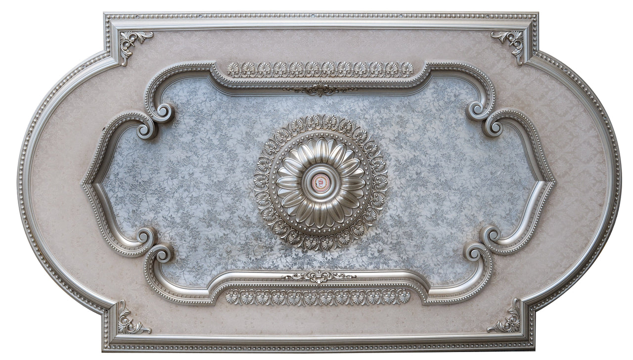 AFD Champagne Rectangular Chandelier Ceiling Medallion Medallions AFD Champagne 