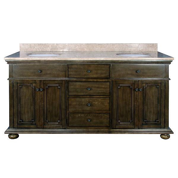 AFD Seasoned Vanity 72" Double Sink Freestanding Bathroom Vanity Vanity AFD 