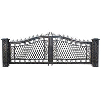 Thumbnail for AFD Bridgeton Moore Aluminum Wide Driveway Gate (KIT) Gates AFD Black 