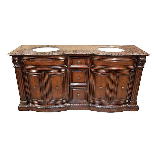 AFD Baltic Brown Vanity 72" Double Sink Freestanding Bathroom Vanity Vanity AFD 