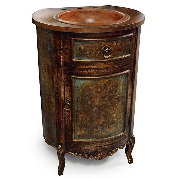 AFD Lima Copper Vanity 25" Single Sink Freestanding Bathroom Vanity Vanity AFD 