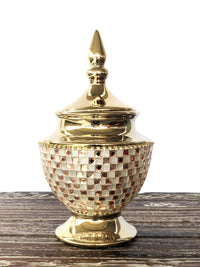 Thumbnail for AFD Rose Crystal And Gold Lidded Jar Boxes AFD Rose, Gold 