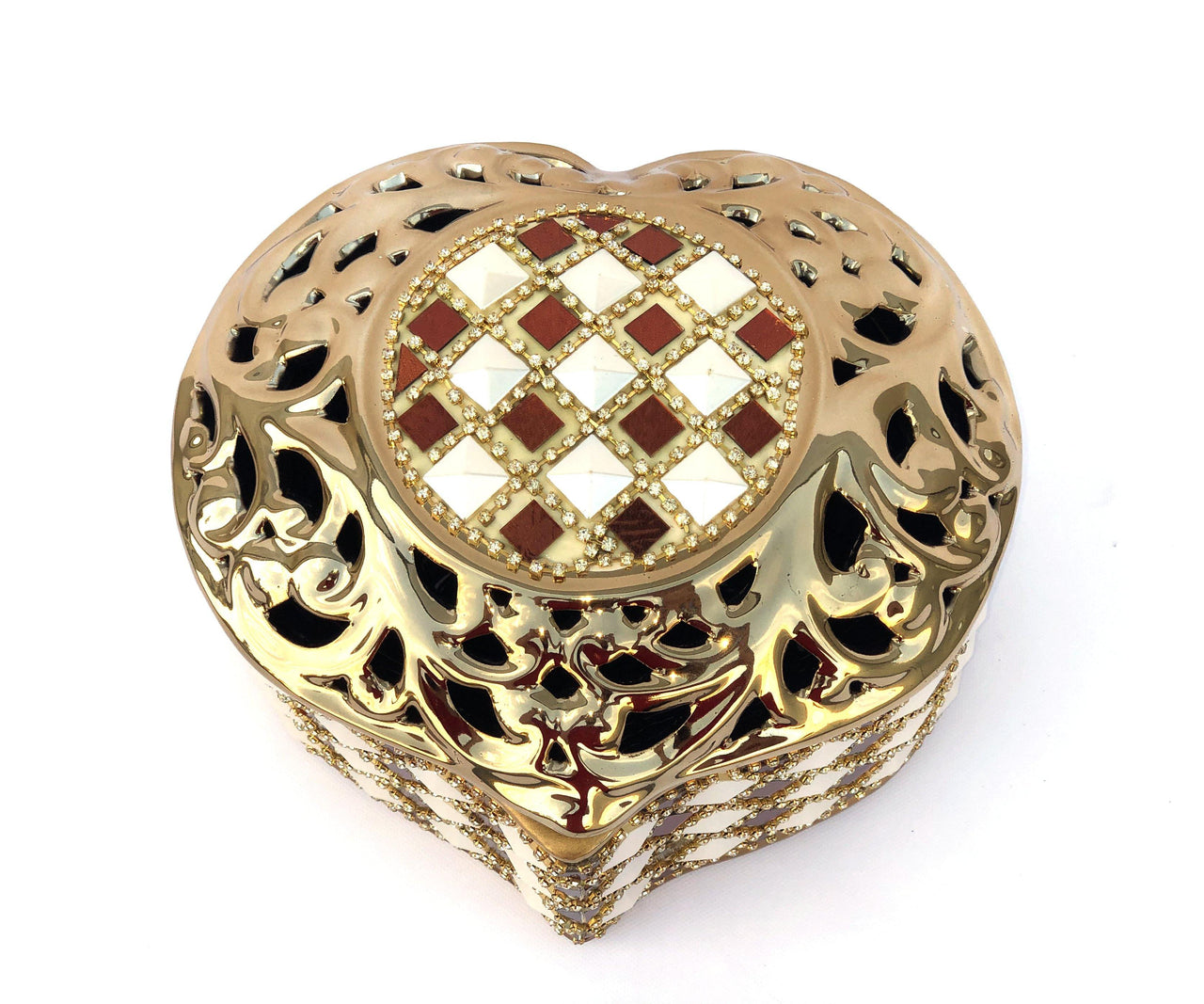AFD Rhinestone Heart Box Boxes AFD Multi-Colored 
