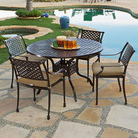 Thumbnail for AFD Savannah Outdoor Aluminum Round Dining Table Set of 5 (KIT) Tables AFD Multi-Colored 