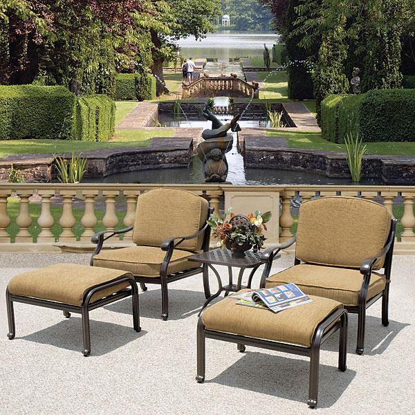 AFD Savannah Outdoor Aluminum Club Chair Set of 5 Patio AFD Multi-Colored 