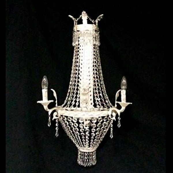 AFD Brushed Silver Crystal Sconce Lighting AFD Silver 