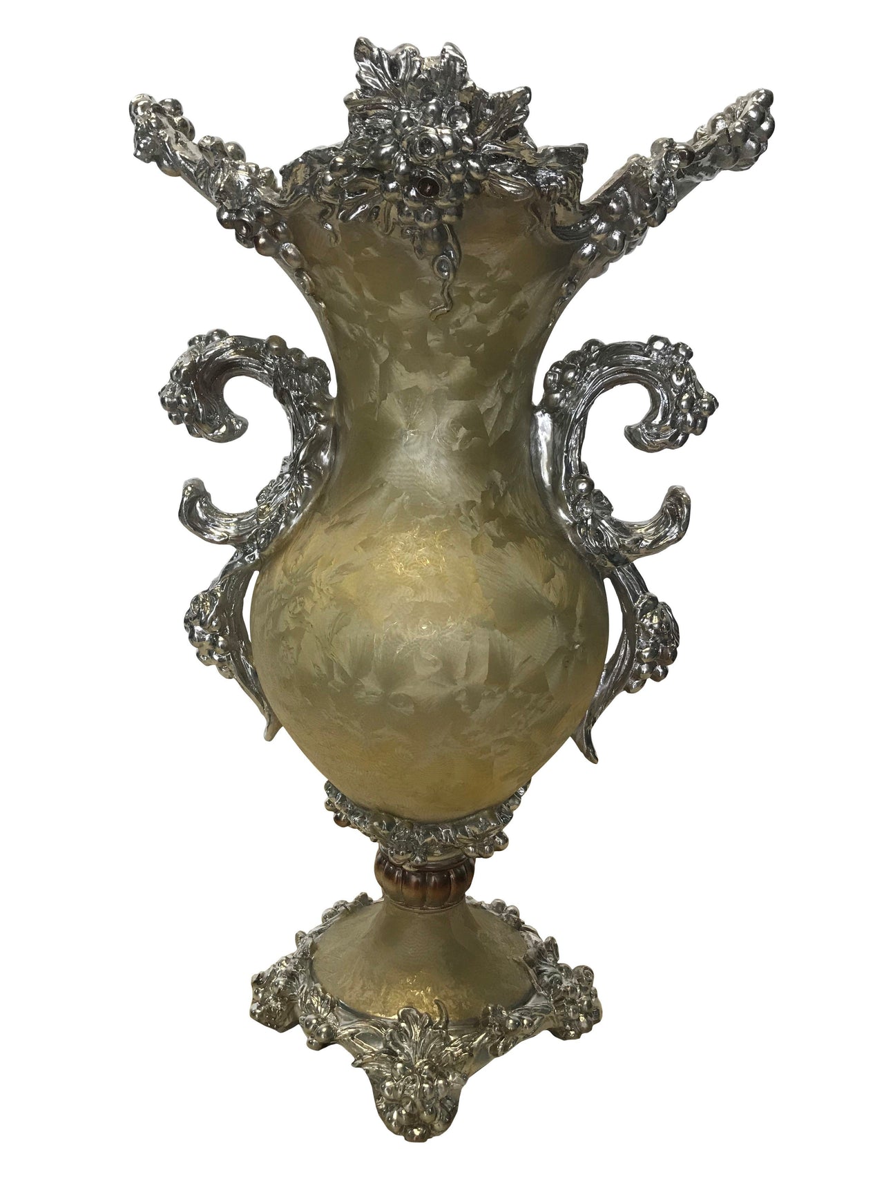 AFD Crinkled Silver Vase Décor AFD Gold 