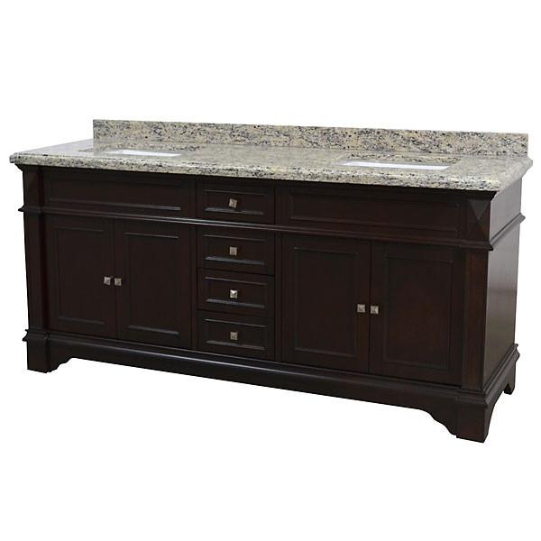 AFD Elite Vanity - Expresso 72" Double Sink Freestanding Bathroom Vanity Vanity AFD 