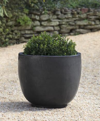 Campania International Glazed Pottery Sem Planter Urn/Planter Campania International Graphite Extra Large 