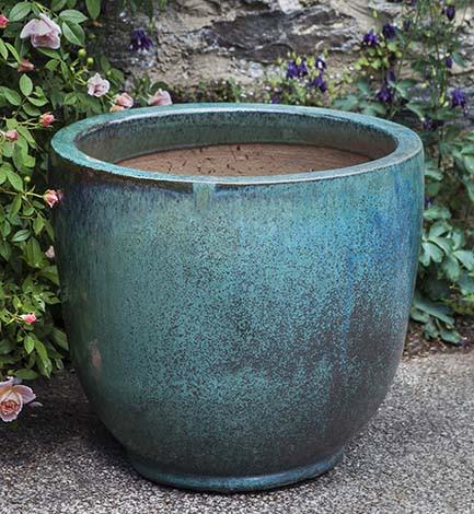 Campania International Glazed Terra cotta Sem Planter Urn/Planter Campania International 