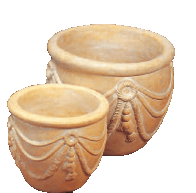 Tassel Pot Cast Stone Outdoor Garden Planter Planter Tuscan 